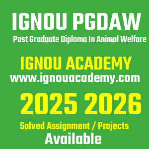 IGNOU PGDAW SOLVED ASSIGNMENT 2025 2026